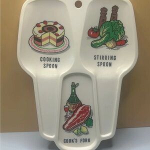 Vintage 1976 Action Maid Triple Spoon Rest